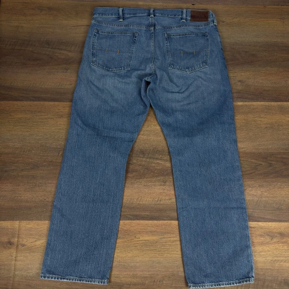 Polo Ralph Lauren‎ Mens Straight Leg Jeans Medium Wash Blue Denim 38x31